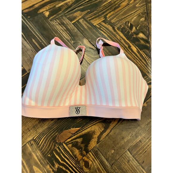 Victoria's Secret Other - Victoria Secret 36 DDD T Shirt Lightly Lined Wireless Bra Pink Feminine Coquette